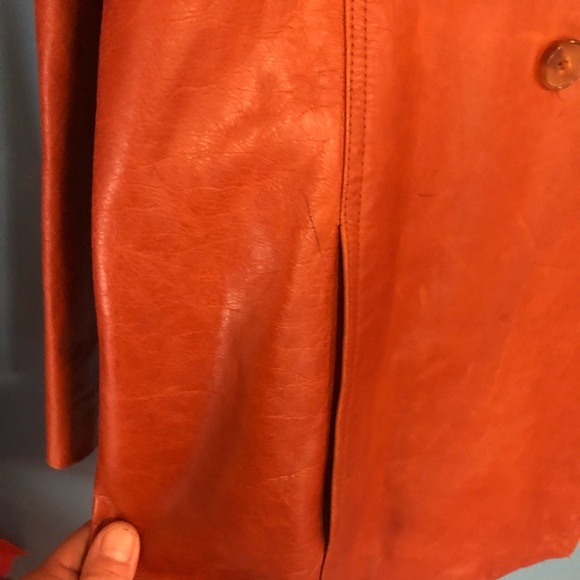 Leather Ellen Tracy button up jacket made in the USA beautiful supple leather - Picture 5 of 8